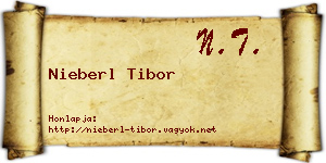 Nieberl Tibor névjegykártya